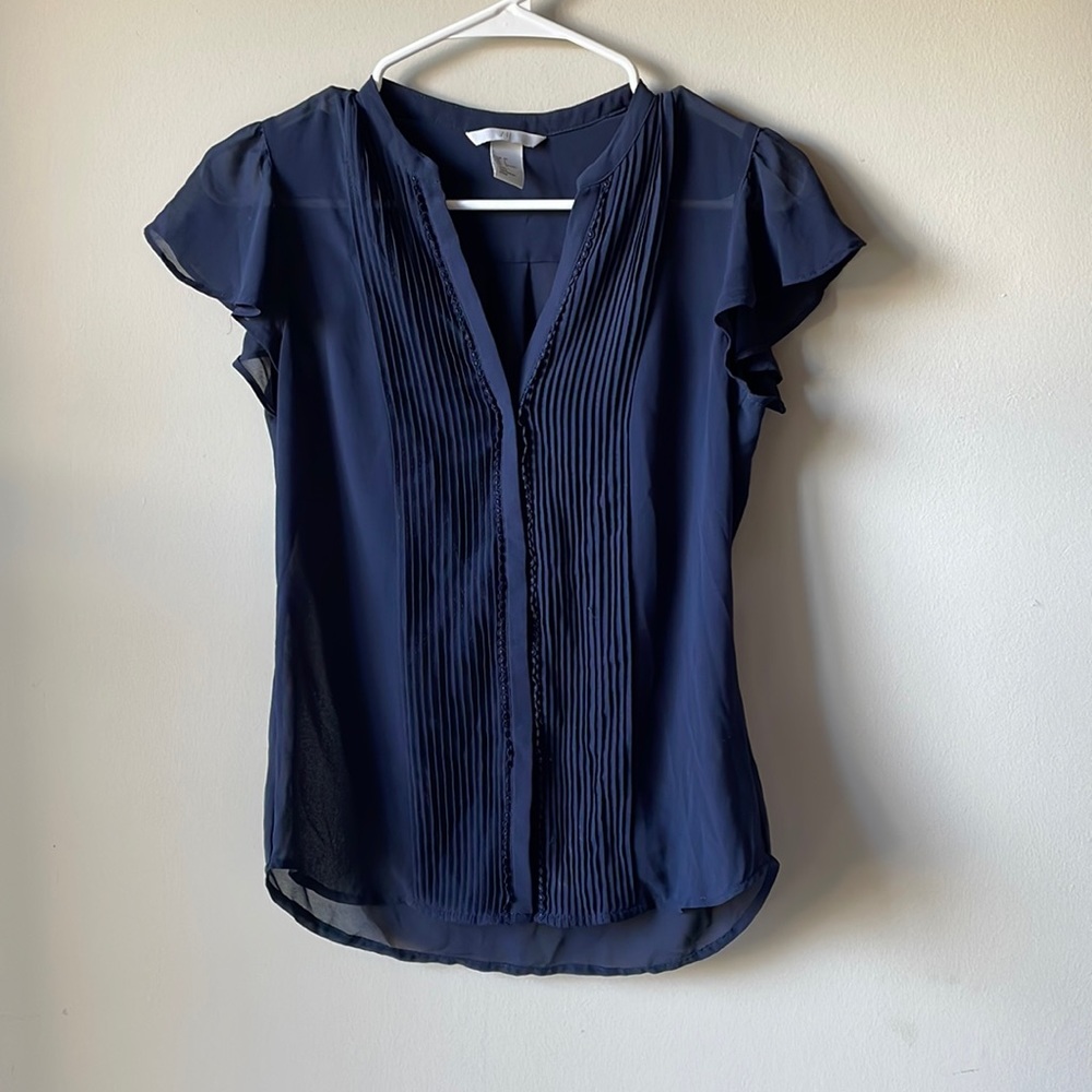 H&M navy blouse, size 2